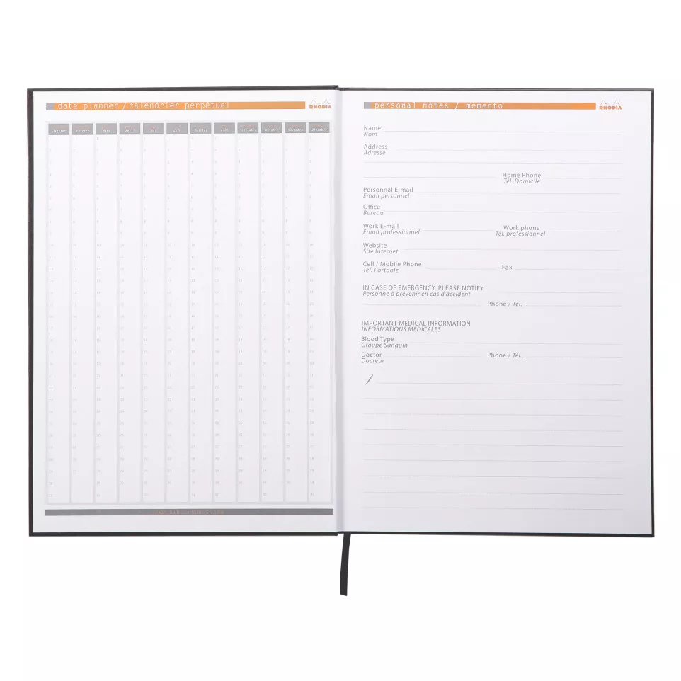 RHODIACT hardback book A4 96 lined...
