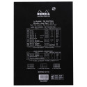 Rhodia Stapled Dot Pad Black, A4/ Pc.