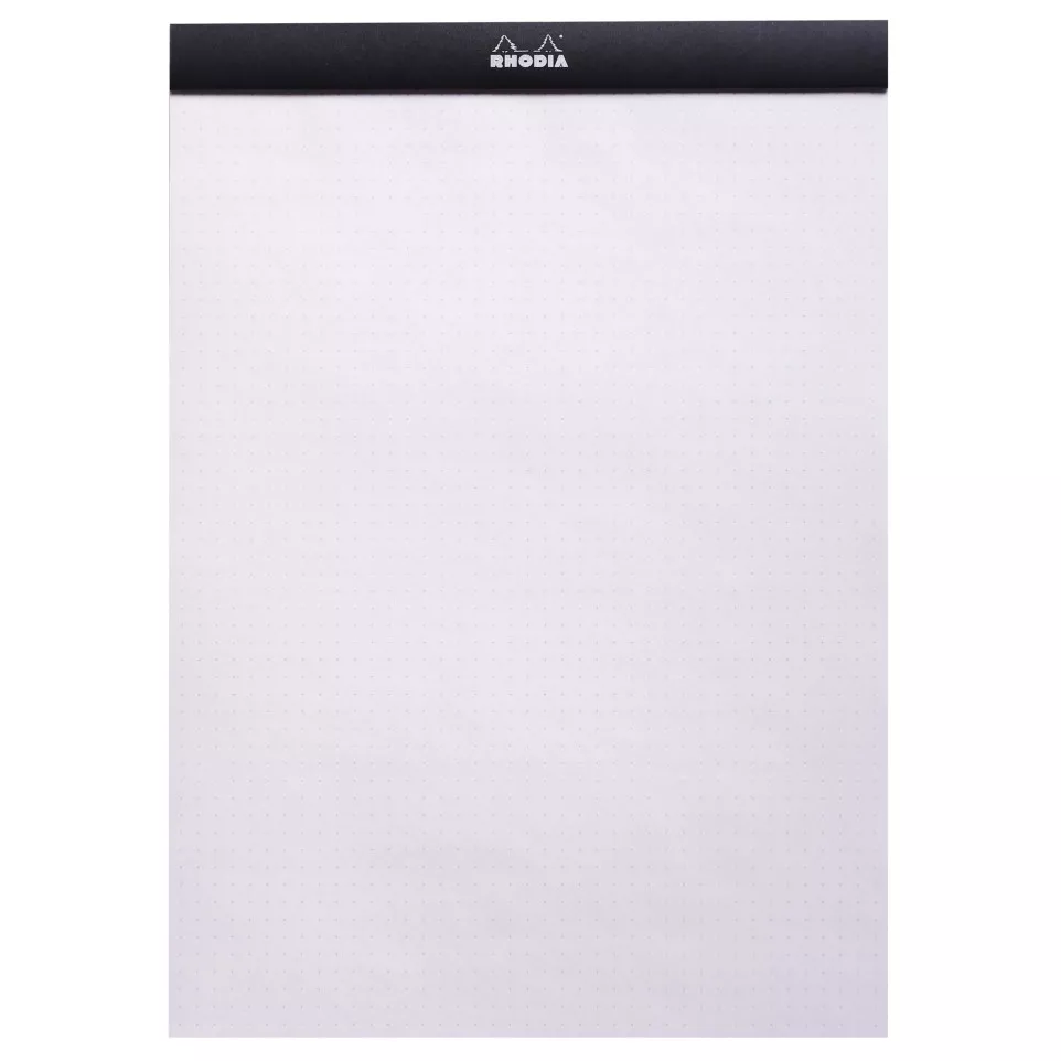 Rhodia Stapled Dot Pad Black, A4/ Pc.