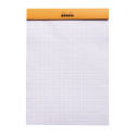 Bloc agrafé Rhodia ORANGE N°16 14,8x21 cm 80 feuillets petits carreaux 5x5 80 g/ Pce