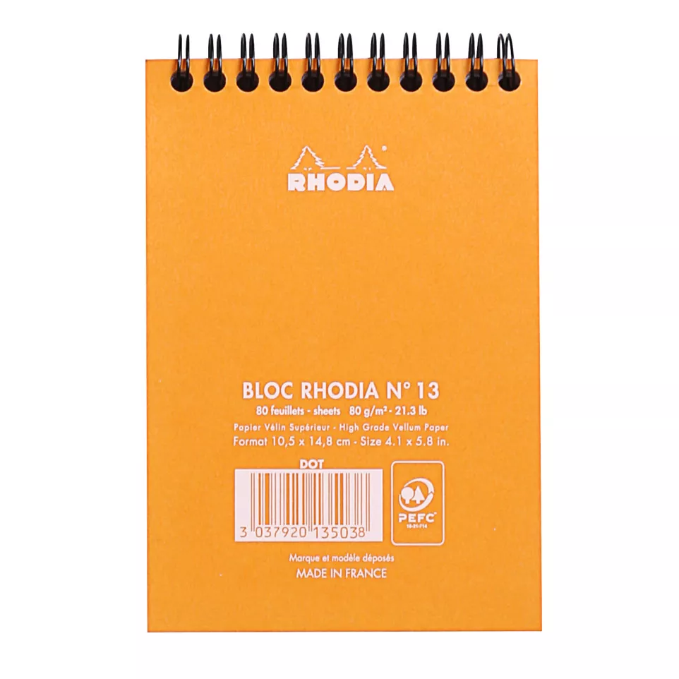 Rhodia wrbnd pad 80-sh10 5*14 8 dot...