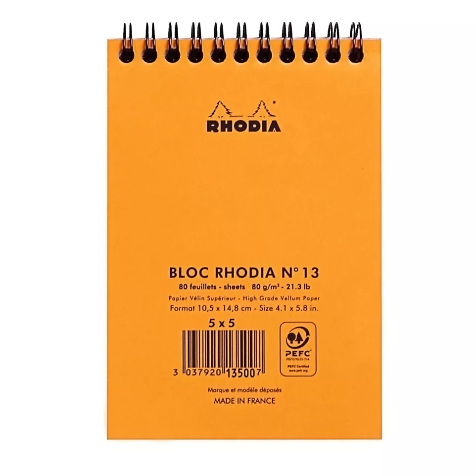 Rhodia Ntpd.Orange s-pir.A6 80bl 80g...