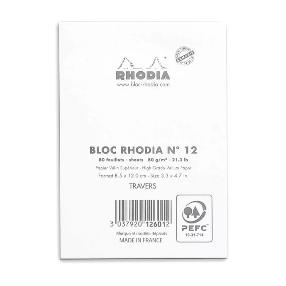 Rhodia dotpad White-n°12 80bl 80g...