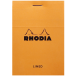 Rhodia Orange Head Stapled Pad No11, Lined, A7/ Pc.