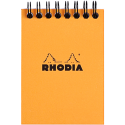 Bloc reliure intégrale Rhodia Classic 7,5x10,5 cm 80 feuillets petits carreaux 5x5 microperforé 80g/ Pce