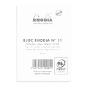 Rhodia White Head Stapled Pad No11, A7, 5x5 Squared/ Pc.