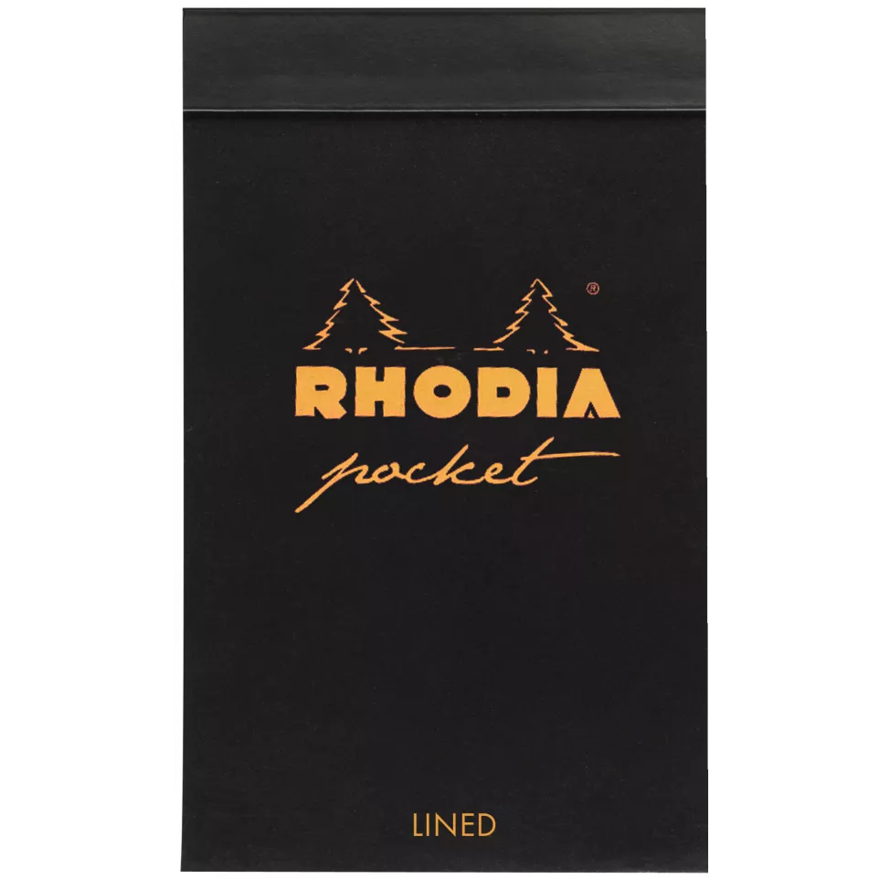 Rhodia Bl. Pocket Zw-art 7,5x12 40bl...