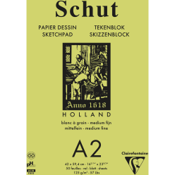 Blok petit grain A2 wit...