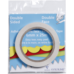 Dubbelzijdige kleefband 6mmx25m-/ St.