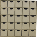 Etagère 25 petits tiroirs 5x25x25cm/ Pce