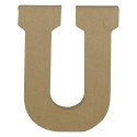 Lettre U kraft 20cm/ Pce