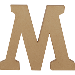 Kraft Letter 'M' 20cm/ Pc.