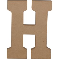 Lettre H kraft 20cm/ Pce