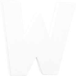 Small Letter 'W' 12cm/ Pc.