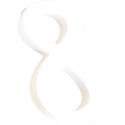Small Number '8' 12cm/ Pc.