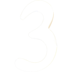 Small Number '3' 12cm/ Pc.