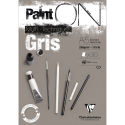 Paint'ON Gris bloc collé 30F A5 250g/ Pce