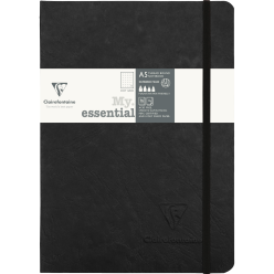 Age Bag, My.Essential 14,8x21cm Thread-Bound Notebook, 96 Sheets, DOT Grid, Black, Ivory 90g Paper/ Pc.