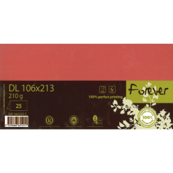 *106X213 CARTE FOREV-ER DBL ROUGE 210G/25/ Pc.
