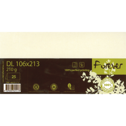 *106X213 CARTE FOREV-ER DB IVOIRE 210G/25/ Pc.