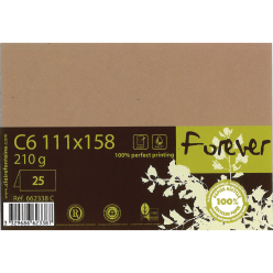 Carte pliée 111x158 FOREVER 210g pqt 25/ Pce