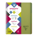 Evolutiv'Book Linicolor INTENSIVE cahier reliure intégrale A5+ 180 pages détachables perforé 6 trous petits carreaux + cadre en-
