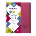 Evolutiv'Book Linicolor INTENSIVE cahier reliure intégrale A5+ 180 pages détachables perforé 6 trous petits carreaux + cadre en-