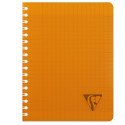 Cahier reliure intégrale Linicolor FRESH 17x22cm 100 pages grands carreaux couverture plastique polypropyène rainuré Couleur alé
