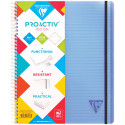 Proactiv'Book Linicolor FRESH cahier reliure intégrale A4+ 160 pages détachables perforé 4 trous ligné + marge + cadre en-tête +