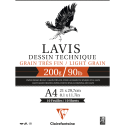 Lavis Technique bloc collé 10F A4 200g/ Pce