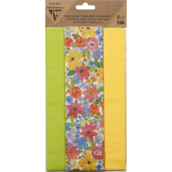 Zijdepapier bedrukt,- 6bl,...