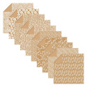 ORIGAMI, Pochette de 60 feuilles 70g/m2 3 formats - Kraft floral/ Pce