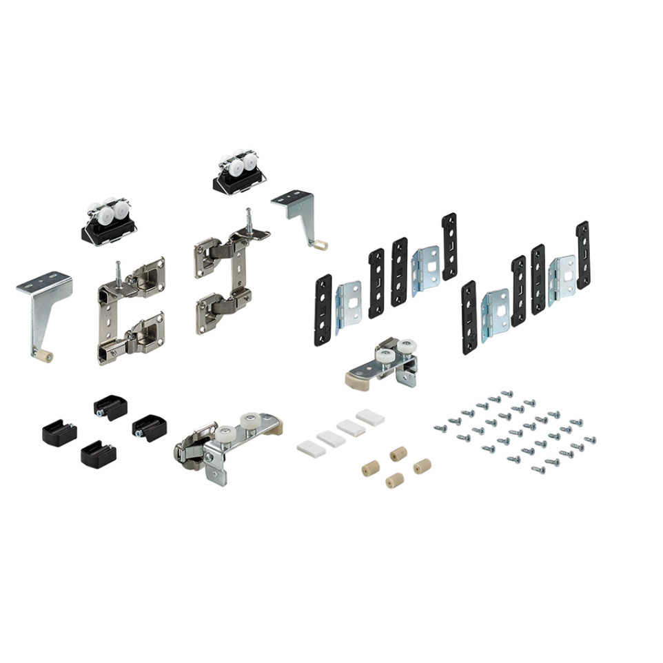 CCJH Kit De Ferrures De Porte Coulissante - Rail De Suspension Pour