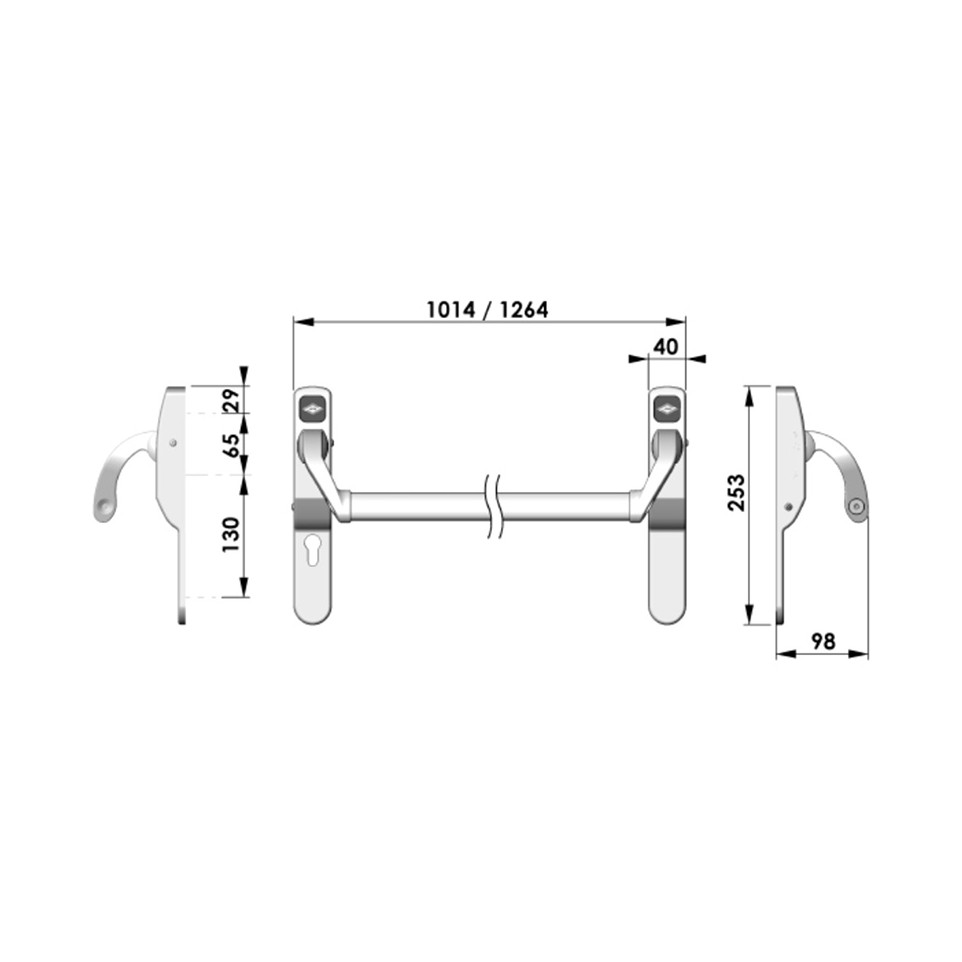 Serrure Encastrée KeyMet Pour Porte 72/50 - Usage Gauche/droite - Acier