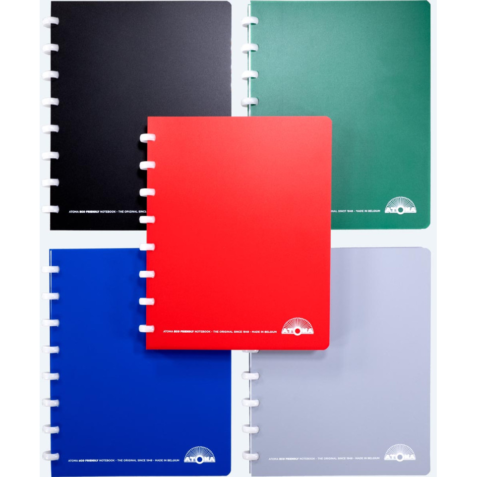 ATOMA Libreta System Smooth – A5 – Azul – Blanco