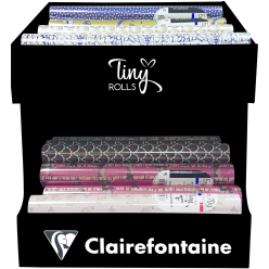Présentoir carton, tiny rolls, 40 rlx/ Pce
