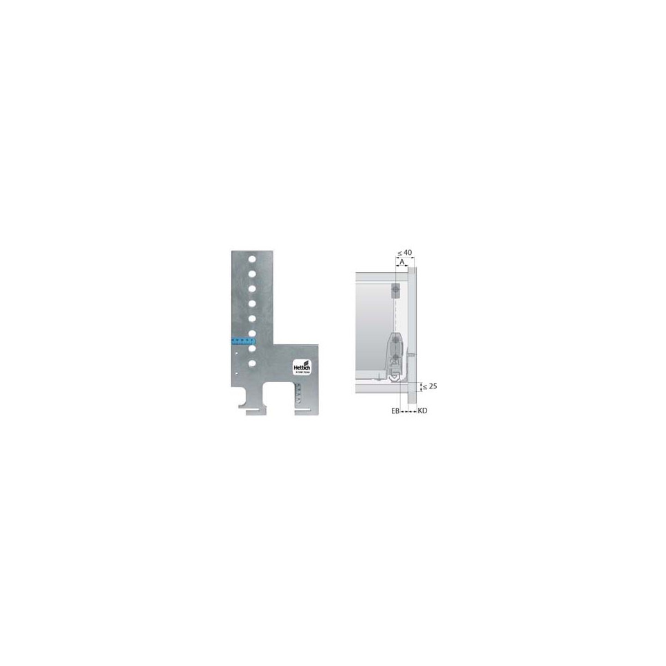Hettich Accura Plantilla De Perforación Multi Azul, 1 Pieza, 351