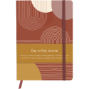 Terracotta, Day-to-day journal A5 14,8x21 cm, 96 sheets, dot, expanding inner pocket, bookmark, elastic closure, assorted patter