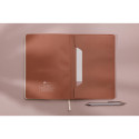 Terracotta, Day-to-day journal A5 14,8x21 cm, 96 sheets, dot, expanding inner pocket, bookmark, elastic closure, assorted patter