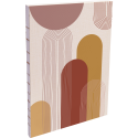 Terracotta, Soft cover notebook A5 14,8x21 cm, 80 sheets, lined, raw binding, assorted patterns./ Pc.