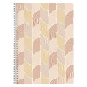 Terracotta, Wire bound notebook A4 21x29,7 cm, 74 sheets, lined and margin, assorted patterns./ Pc.