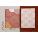 Terracotta, Wire bound notebook A4 21x29,7 cm, 74 sheets, lined and margin, assorted patterns./ Pc.