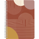 Terracotta, Wire bound notebooks A5 14,8x21 cm, 74 sheets, lined, assorted patterns./ Pc.