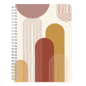 Terracotta, Wire bound notebooks A5 14,8x21 cm, 74 sheets, lined, assorted patterns./ Pc.