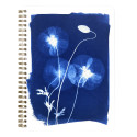Cyanotype, Wire bound notebook A5 14,8x21cm, 74 sheets, lined, assorted patterns/ Pc.
