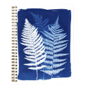 Cyanotype, Wire bound notebook A5 14,8x21cm, 74 sheets, lined, assorted patterns/ Pc.
