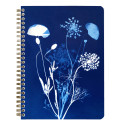 Cyanotype, Wire bound notebook A5 14,8x21cm, 74 sheets, lined, assorted patterns/ Pc.