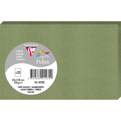 Paquet de 25 cartes simples Pollen 82x128 210g/m2/ Pce