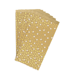 Clairefontaine Kraft Pockets 16x30+5cm, Heart Design Pack of 50/ Pc.