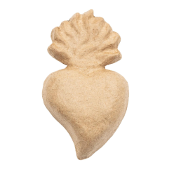 Ex-voto coeur avec flamme/ Pce